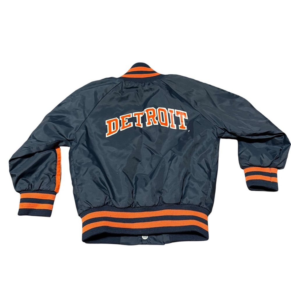 Vintage Detroit Tigers Chalk Line Kids Size 3 Satin Bomber Jacket 3T